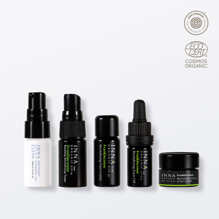 travel and trial pack for organic skin care